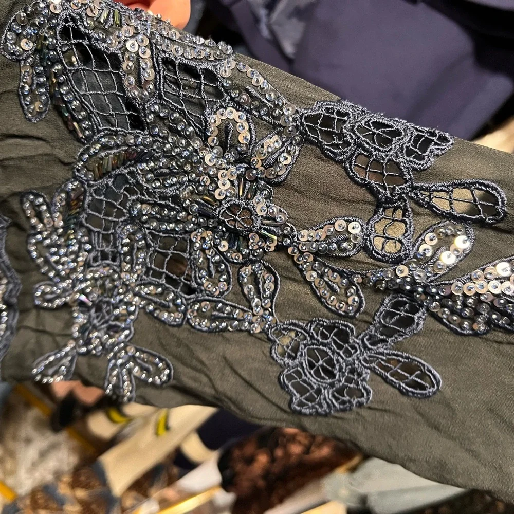 Free People Lita Embellished Mini Dress in black - Picture 12 of 12